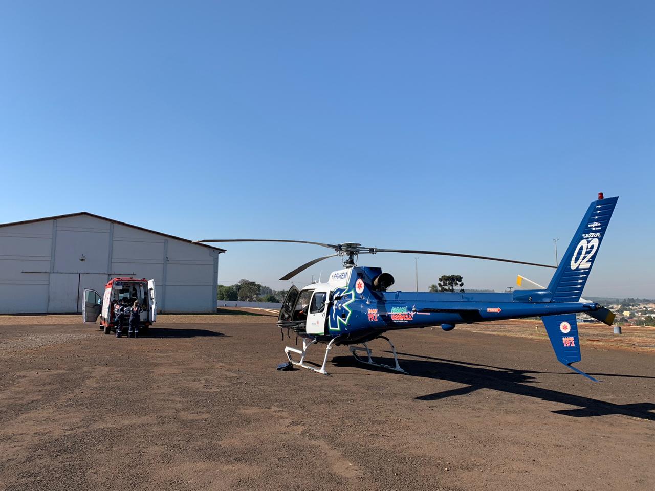 Após AVC, homem é trazido de helicóptero ao HUOP Imagem referente a Após AVC, homem é trazido de helicóptero ao HUOP