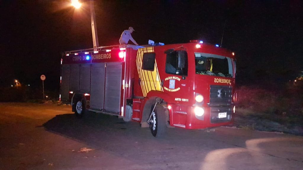 Incêndio atinge área de vegetação e causa riscos às margens da BR-277
