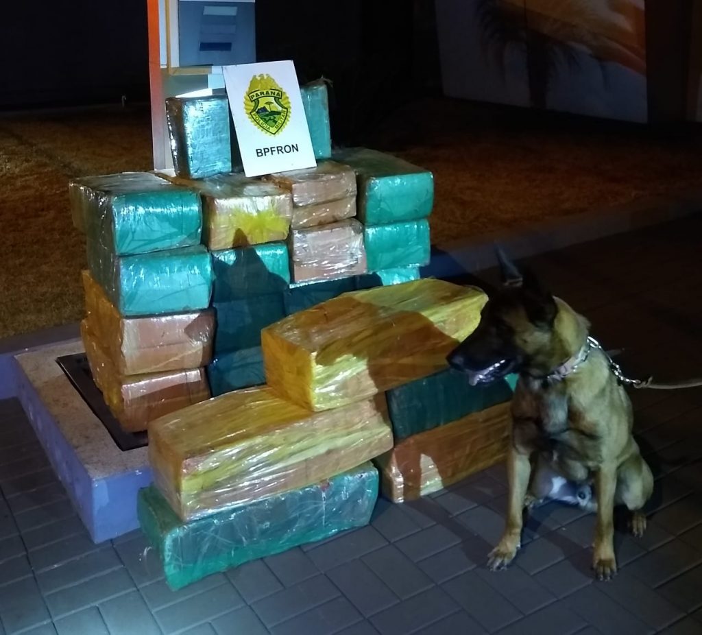 BPFron apreende carro com 385 kg de maconha em Toledo