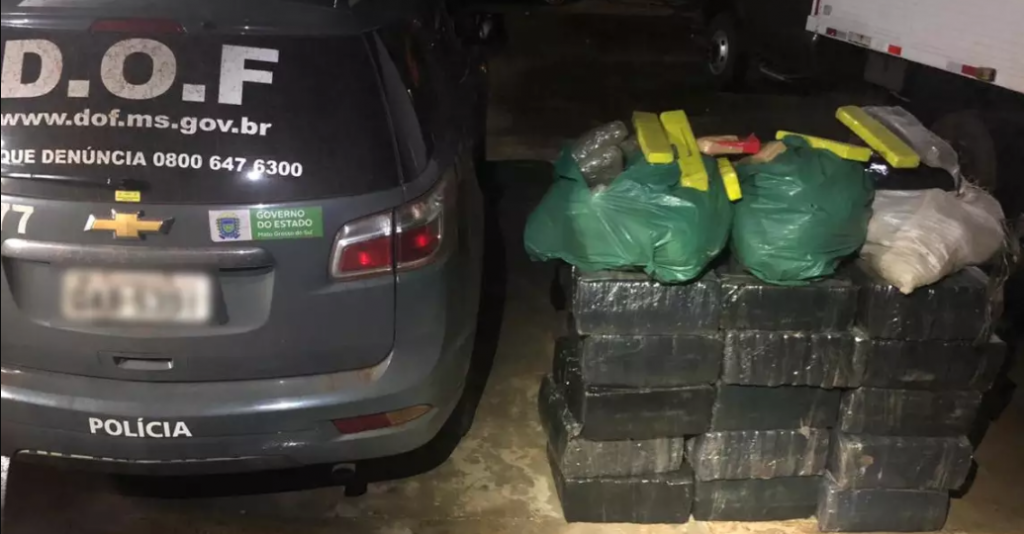 DOF apreende 450 kg de drogas durante fiscalização na MS-156