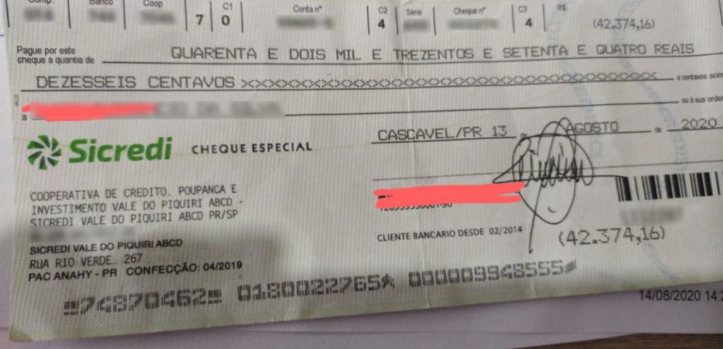 Morador de Cascavel é preso em Anahy com cheque clonado de mais de R$ 40 mil