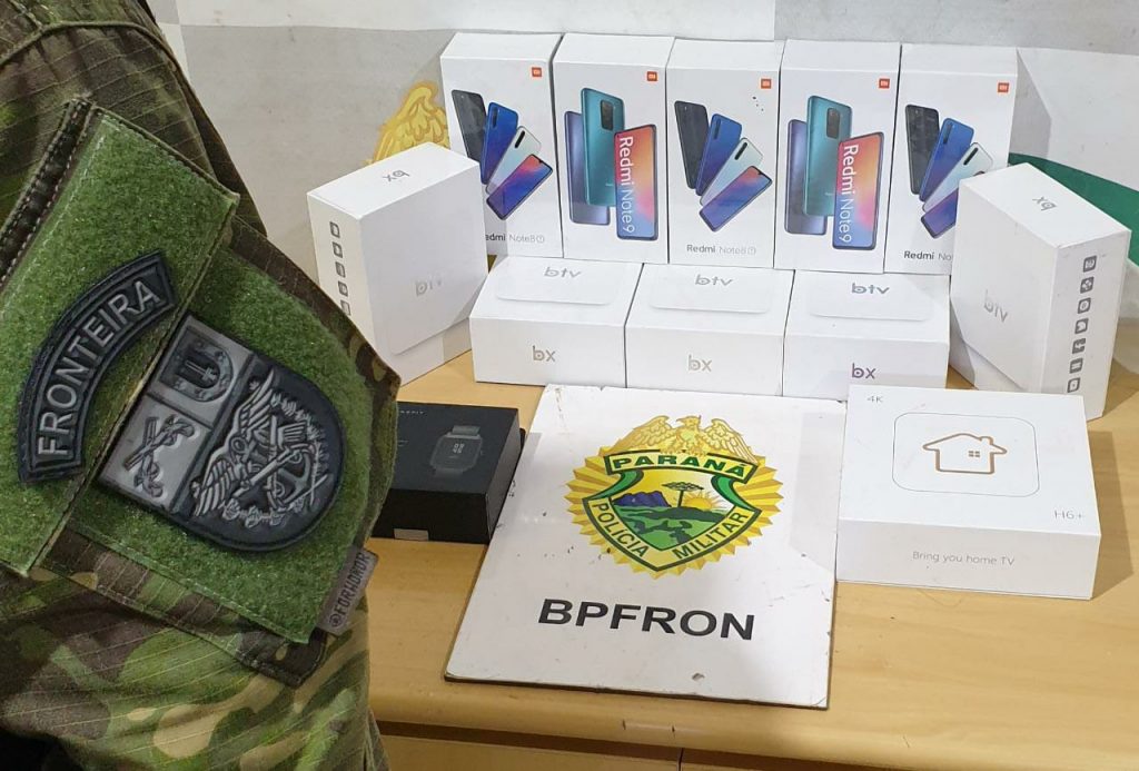 Eletrônicos são apreendidos em ação do BPFron na BR-277