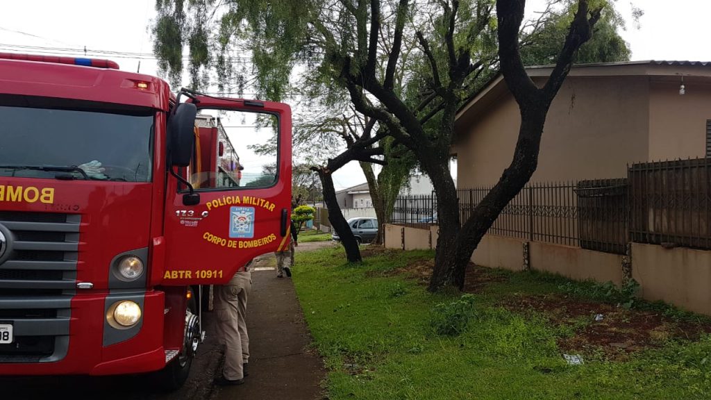 Galhos de árvore atingem residência no Jardim Alvorada