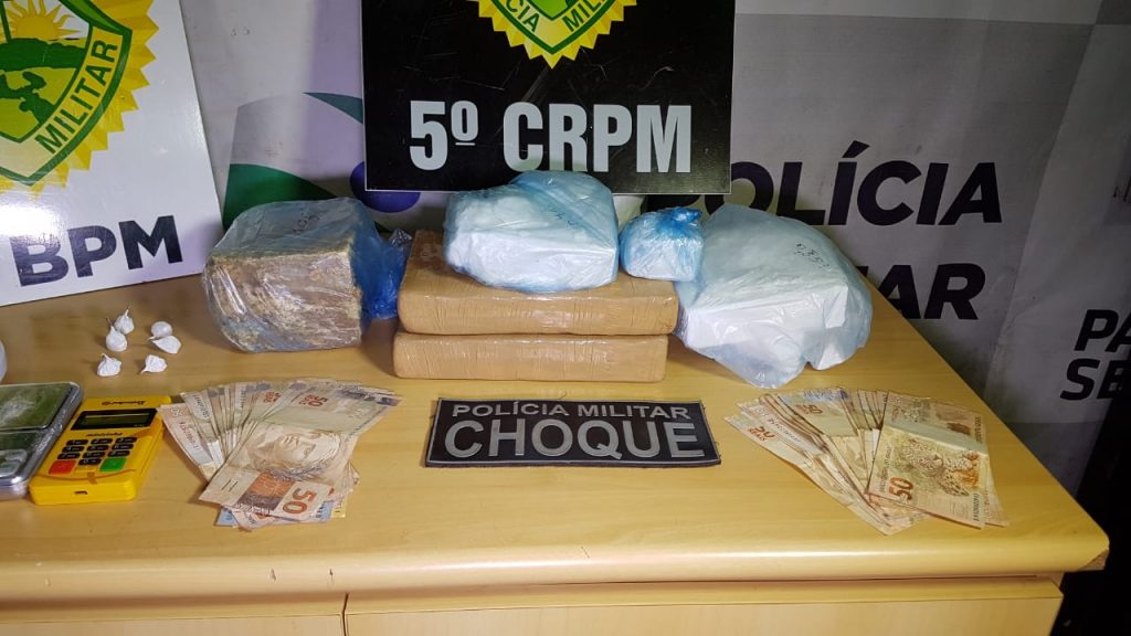 Operação Metrópolis: PM detém casal com grande quantidade de cocaína e crack em Cascavel