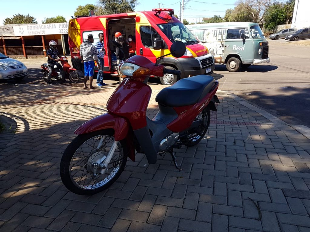 Motociclista fica ferido em acidente de trânsito no Bairro São Cristóvão