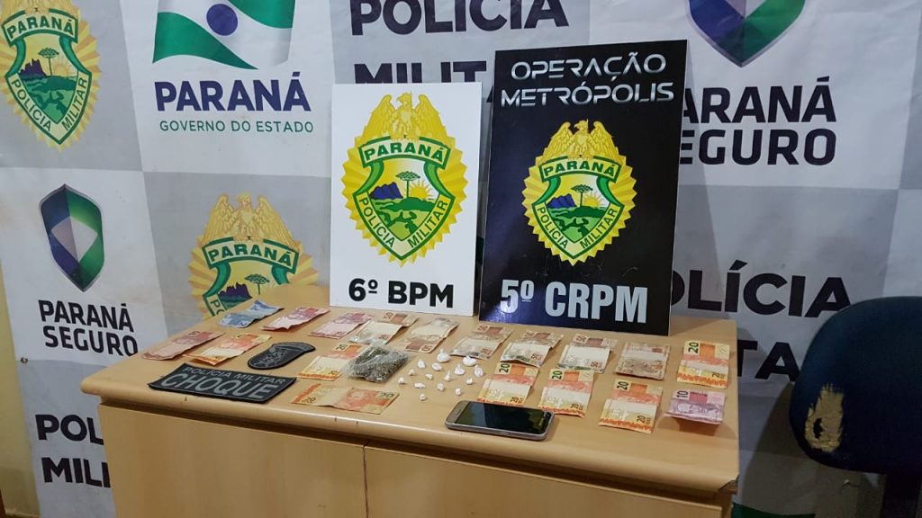 Homem é detido com cocaína, sementes de maconha e dinheiro no Bairro Tarumã