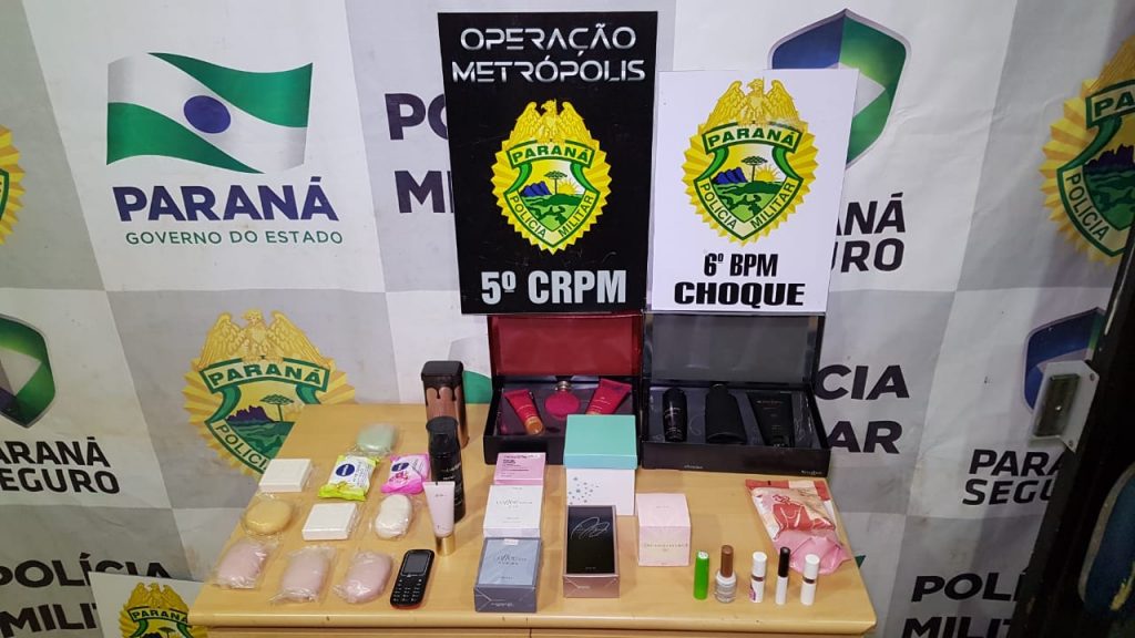 Cosméticos furtados de loja em Umuarama são localizados pelo Choque em Cascavel