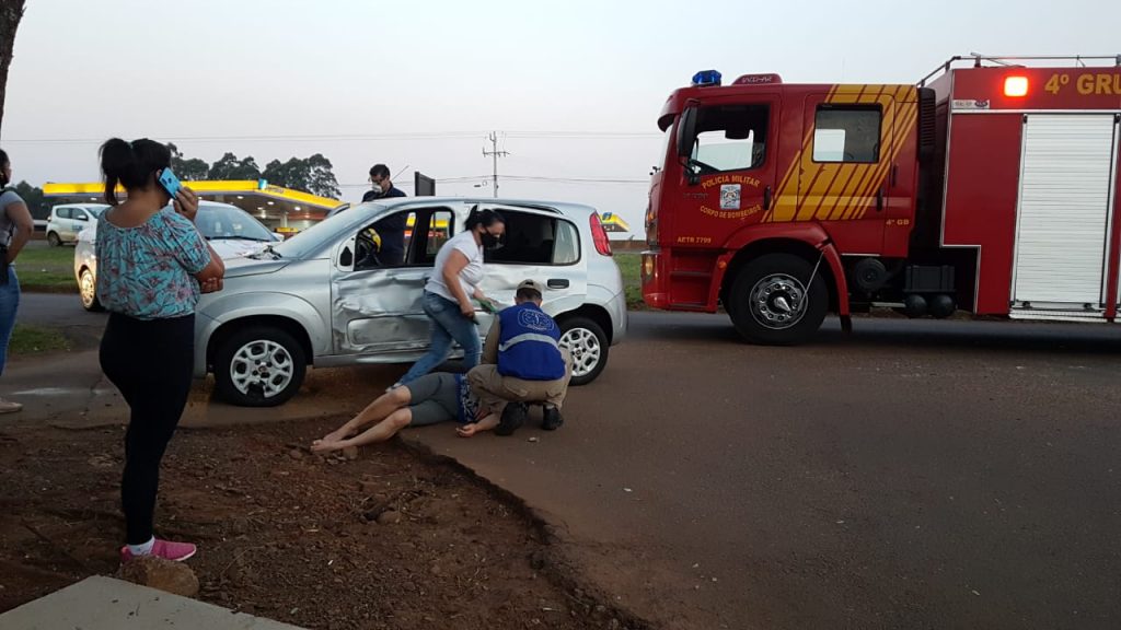 Motociclista fica gravemente ferido em acidente na marginal da BR-277