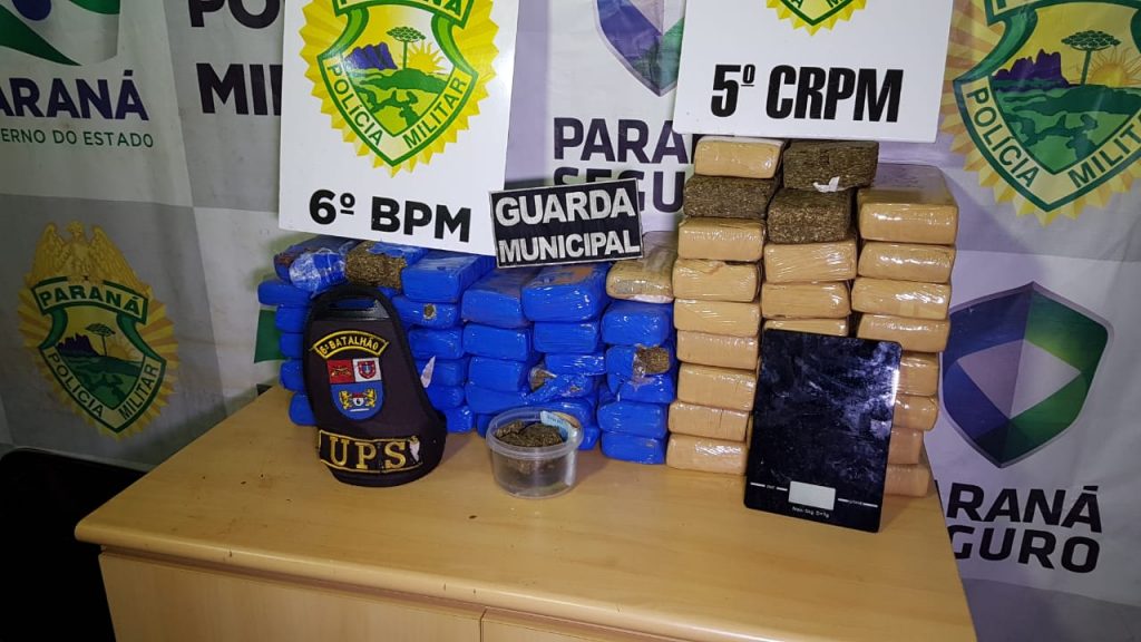 GM e PM detêm indivíduo com quase 50 quilos de maconha no Conjunto Riviera