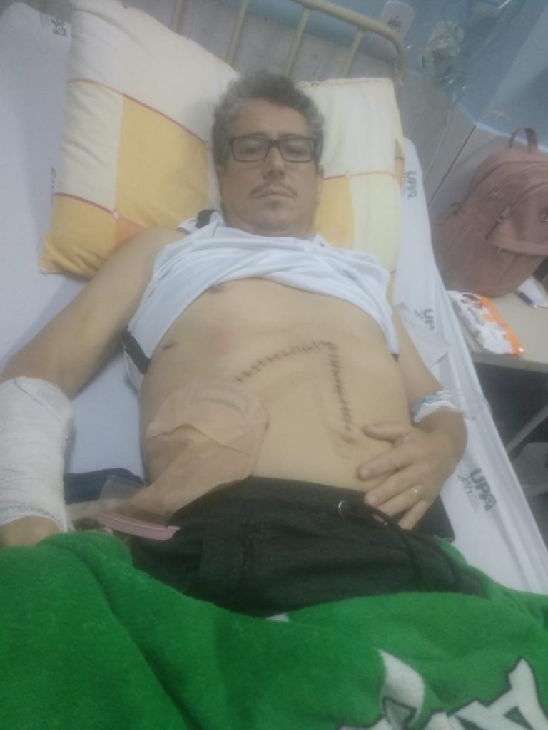 Mulher faz apelo para que esposo com hemorragia digestiva seja transferido