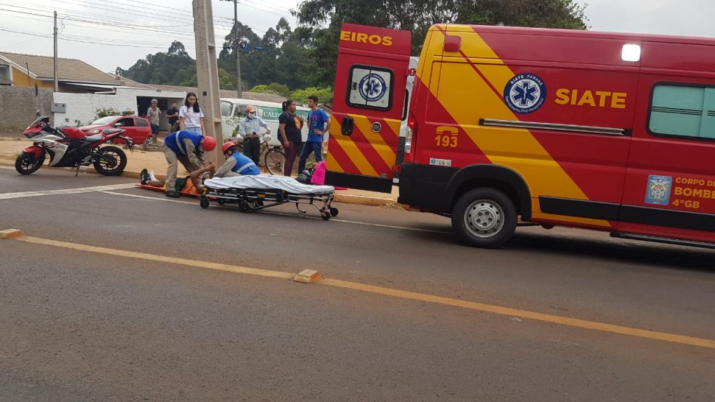 Homem fica ferido em colisão no Bairro Periolo