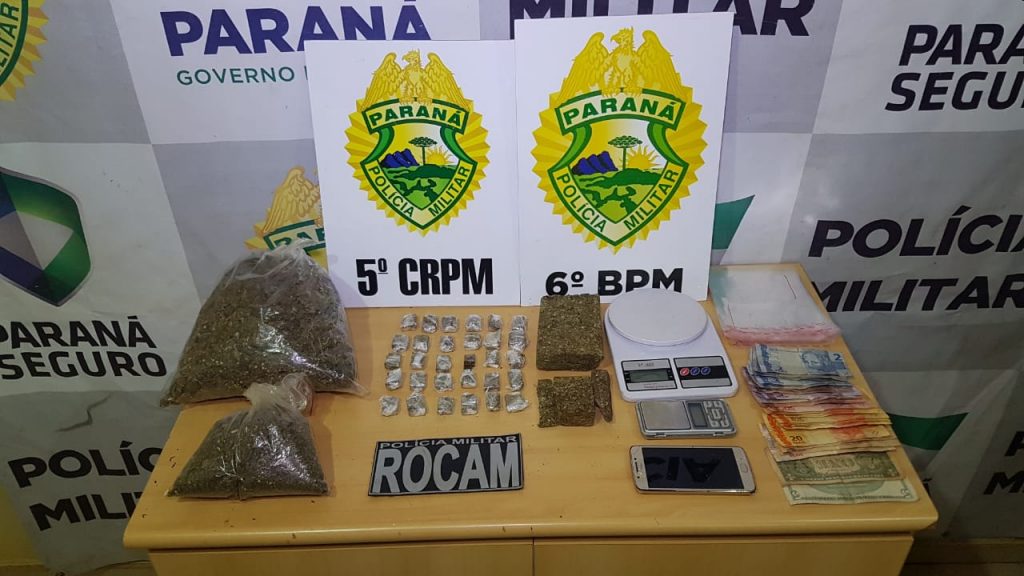 Rocam apreende maconha, dinheiro, balança e dólares no Cascavel Velho