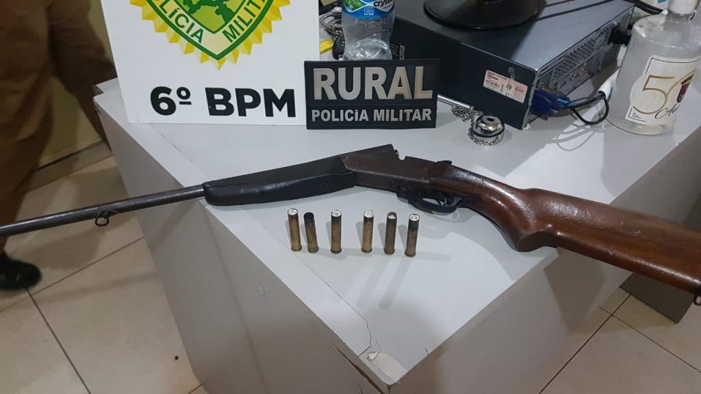 Patrulha Rural detém indivíduo e apreende espingarda na Linha Sapucaia, em Cascavel