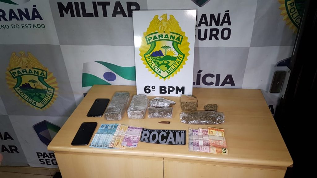 Rocam apreende maconha e R$ 542 em dinheiro no Bairro Cascavel Velho
