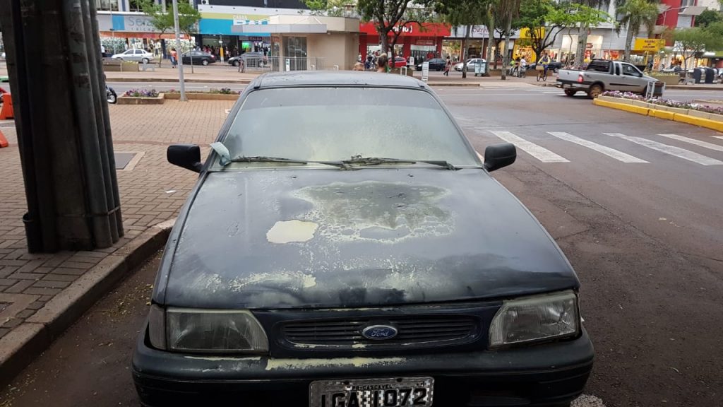 Incêndio em veículo é registrado na Avenida Brasil