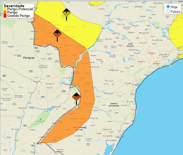 Inmet coloca Cascavel e Região Oeste em alerta para o risco de vendavais