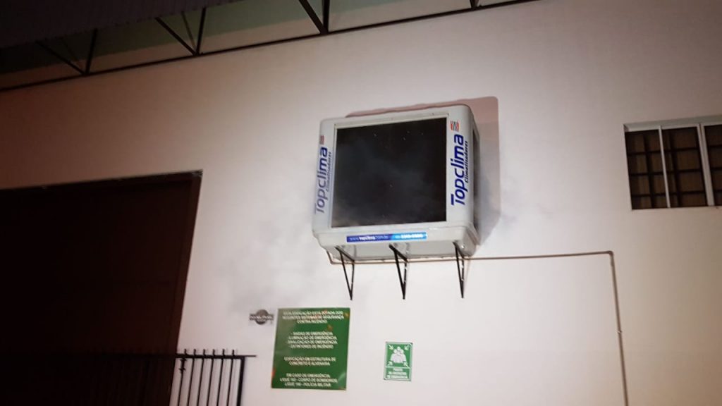Fumaça em aparelho de ar condicionado mobiliza Bombeiros ao Coqueiral