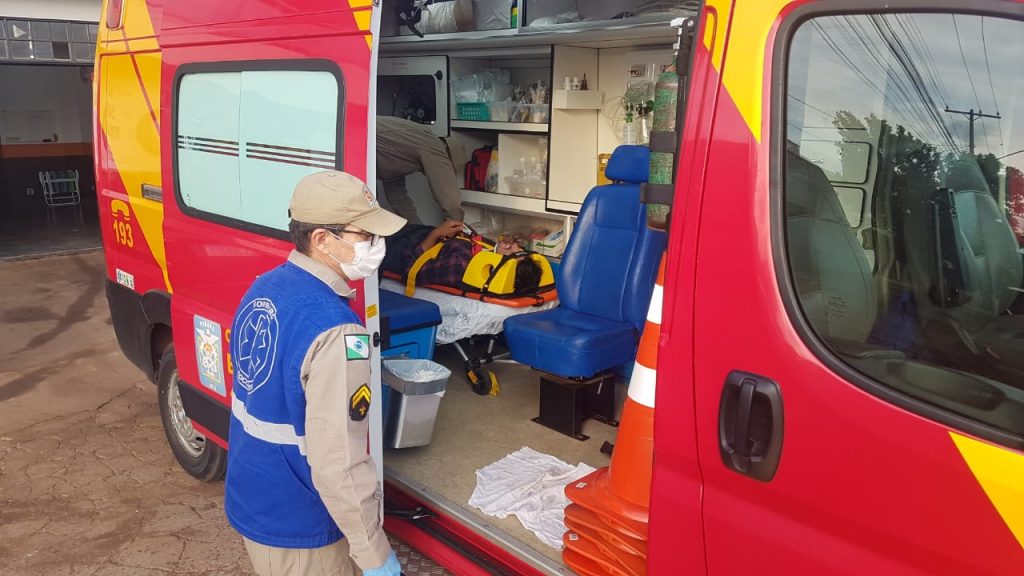 Motociclista é socorrido em acidente no Bairro São Cristóvão