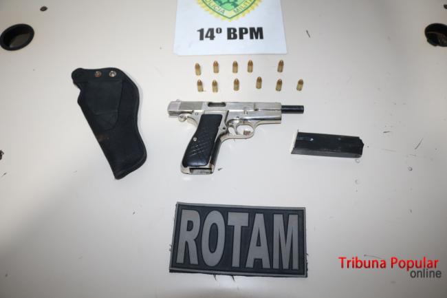 ROTAM detém indivíduo com pistola 9mm em Foz do Iguaçu