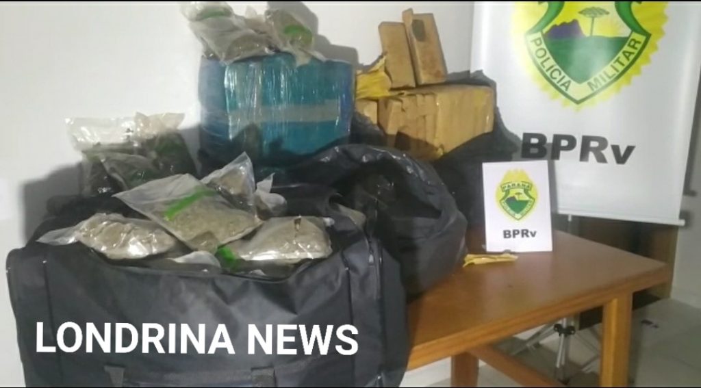 PRE apreende drogas em veículo durante abordagem na PR-323, em Sertanópolis