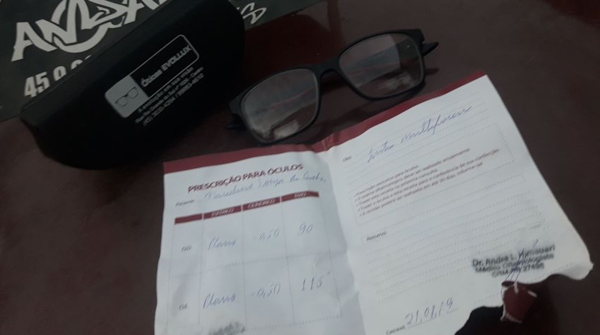 Óculos de grau e prescrição em nome de Marcelino Souza da Cunha foi encontrado Imagem referente a Óculos de grau e prescrição em nome de Marcelino Souza da Cunha foi encontrado