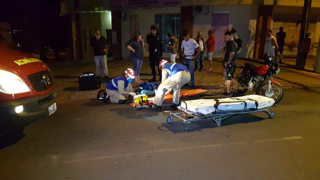 Motociclista fica ferido em colisão no Bairro Coqueiral