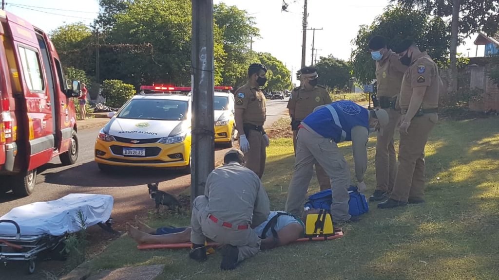 Homem é socorrido no Cascavel Velho ao ser vítima de agressão