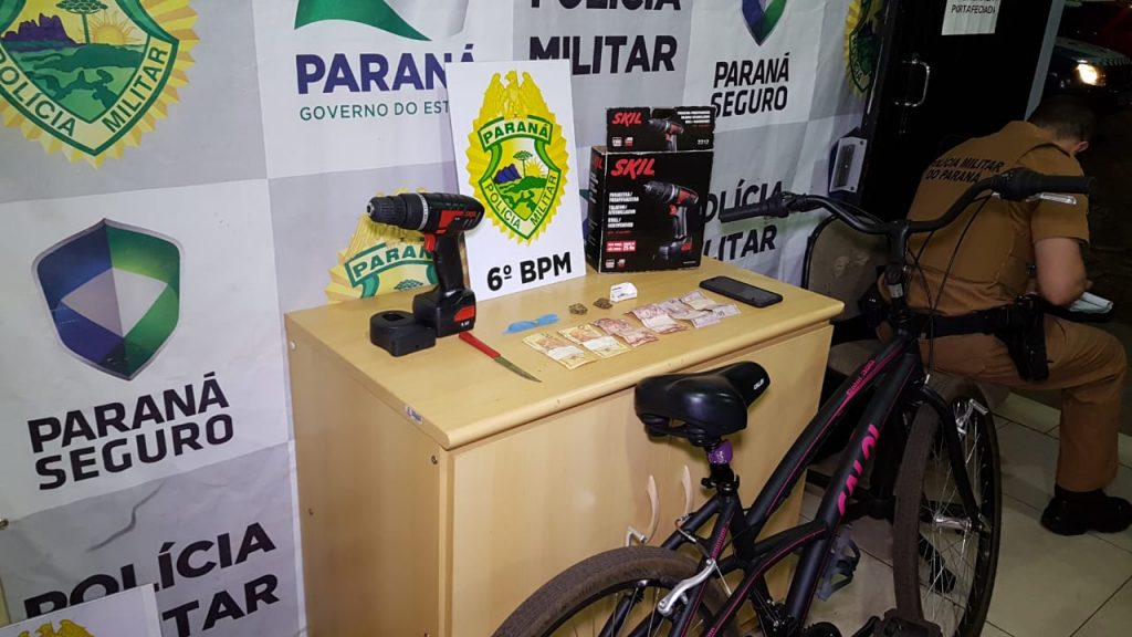 Jovens são flagrados com produtos furtados e entorpecentes no Parque São Paulo