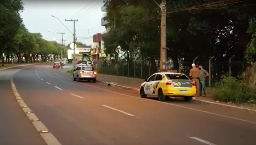 Pedestre é atingido por carro na Avenida Brasil, no São Cristóvão