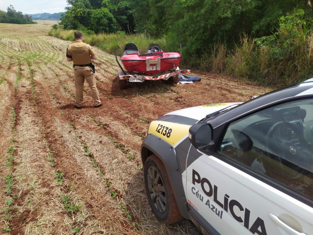 Barco furtado em Cascavel é localizado em Céu Azul; motor foi retirado