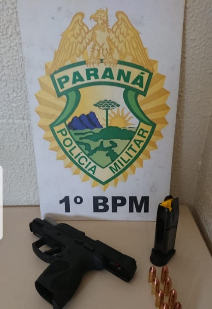 Homem ameaça vizinho com pistola e acaba preso pela PM em Jaguariaíva (PR), nos Campos Gerais