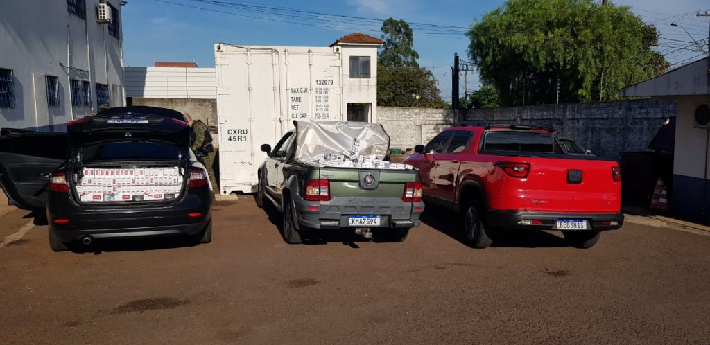 Ação conjunta entre BPFron e Receita Federal resultou na apreensão de 40 caixas de cigarros