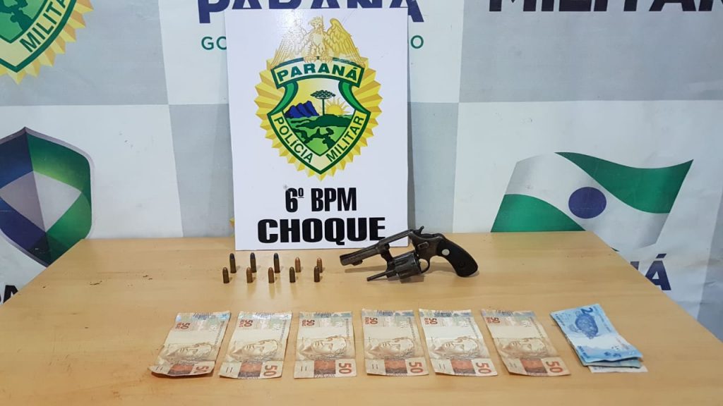 Choque detém homem e apreende arma, munições e dinheiro na região do Melissa