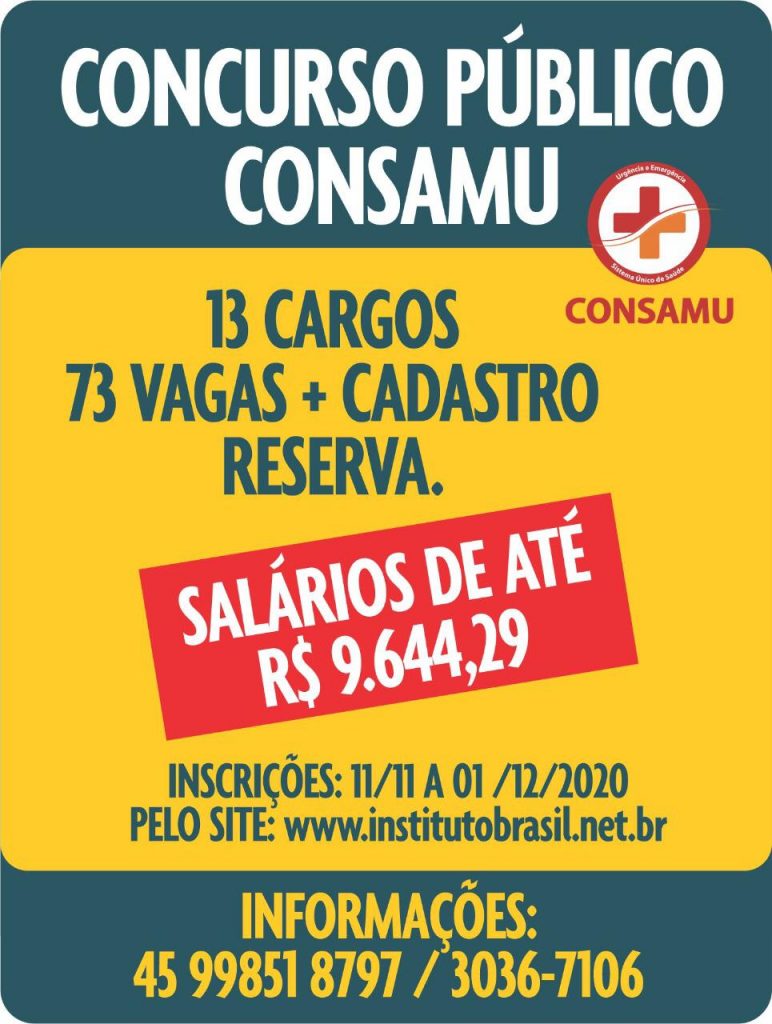 Consamu abre concurso público com vagas nas áreas da saúde e setor administrativo