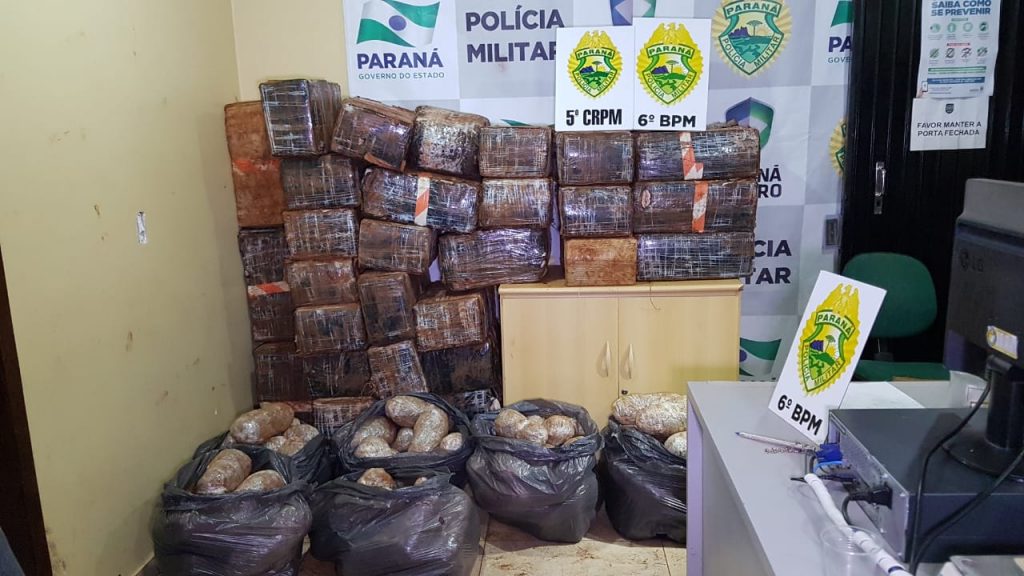 Polícia Militar apreende mais de meia tonelada de maconha em Santa Tereza