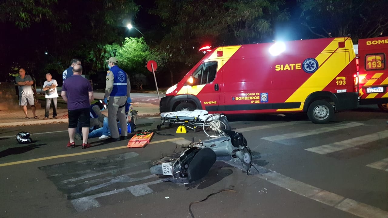 Motociclista sofre múltiplas fraturas em grave acidente no Claudete