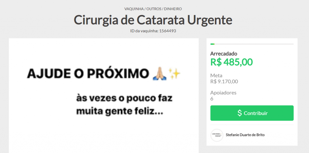 Moradora do Bairro Brasmadeira precisa de ajuda para realizar cirurgia de catarata