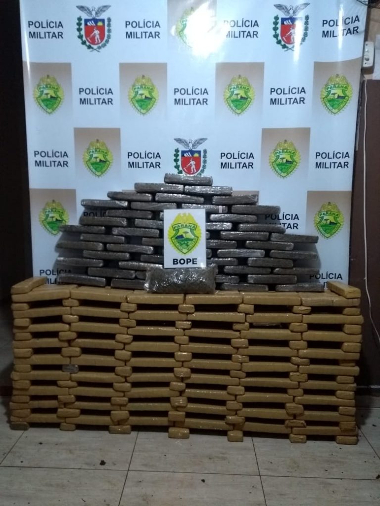 Operação Sinergia: equipe RONE da PM apreende 140 kg de maconha em Foz do Iguaçu