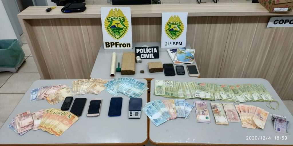PM apreende drogas e dinheiro durante a Operação Sinergia em Santo Antônio do Sudoeste