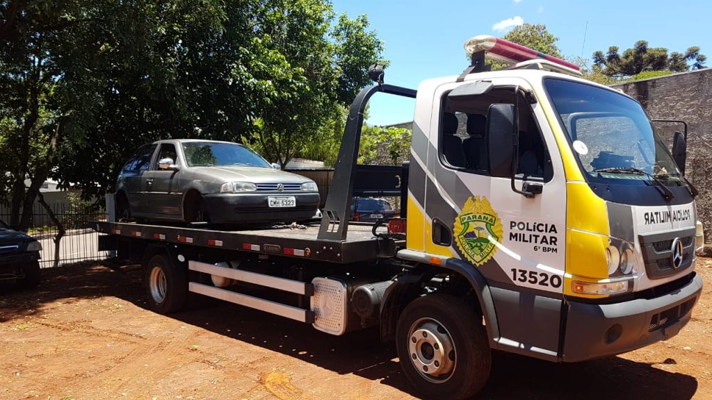 Veículo Gol com registro de furto é recuperado pela PM
