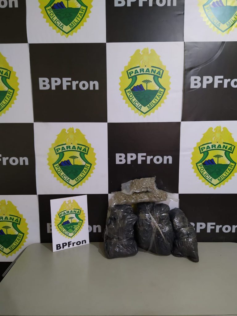 BPFron apreende mais de 5 quilos de maconha em Guaíra