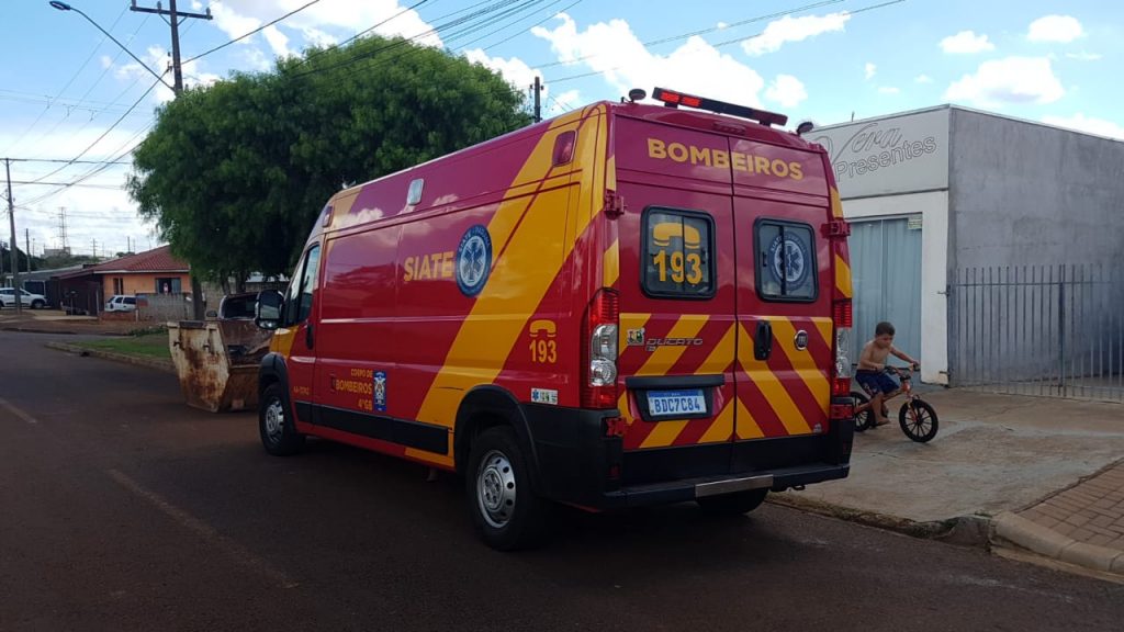 Homem é socorrido em residência no Bairro Santa Felicidade