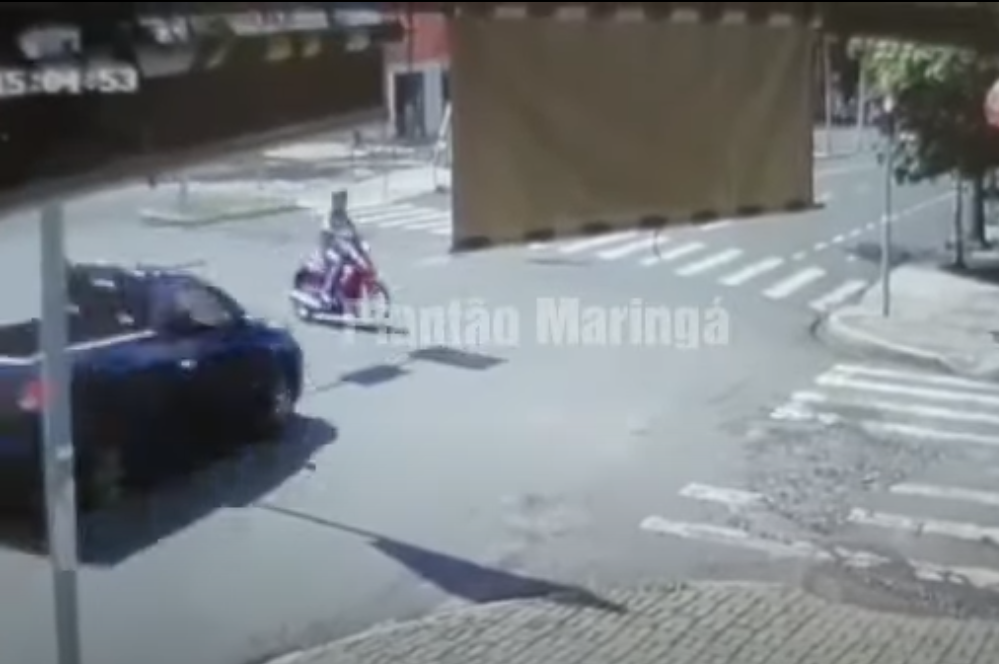 Vídeo: Câmera de segurança mostra acidente que matou motociclista em Maringá