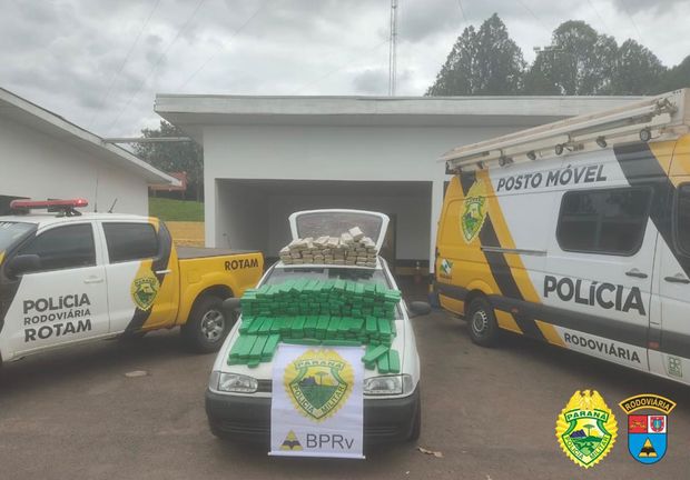 Polícia Rodoviária Estadual apreende 146 quilos de maconha em Tapejara