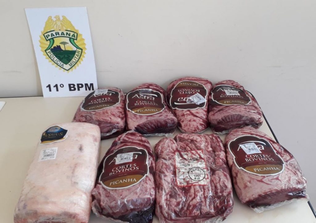 Homem é preso ao tentar furtar R$ 800 em picanha em supermercado de Campo Mourão Homem é preso ao tentar furtar R$ 800 em picanha em supermercado de Campo Mourão