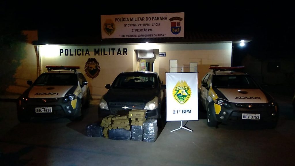 Homem que transportava quase 150 quilos de maconha que saiu de Cascavel é preso pela Polícia Militar