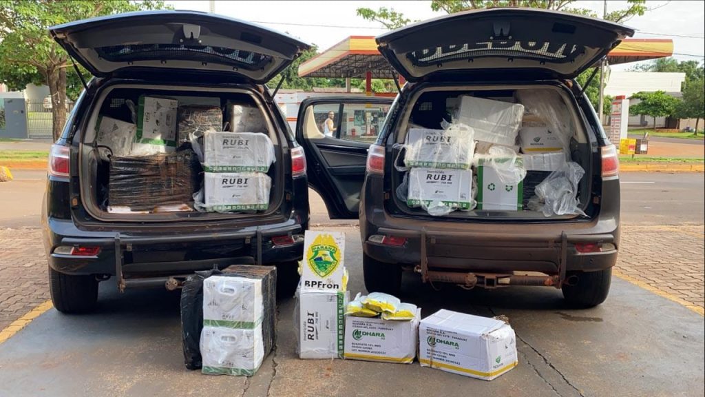 BPFron faz apreensão de 340 kg de agrotóxicos contrabandeados em Guaíra BPFron faz apreensão de 340 kg de agrotóxicos contrabandeados em Guaíra