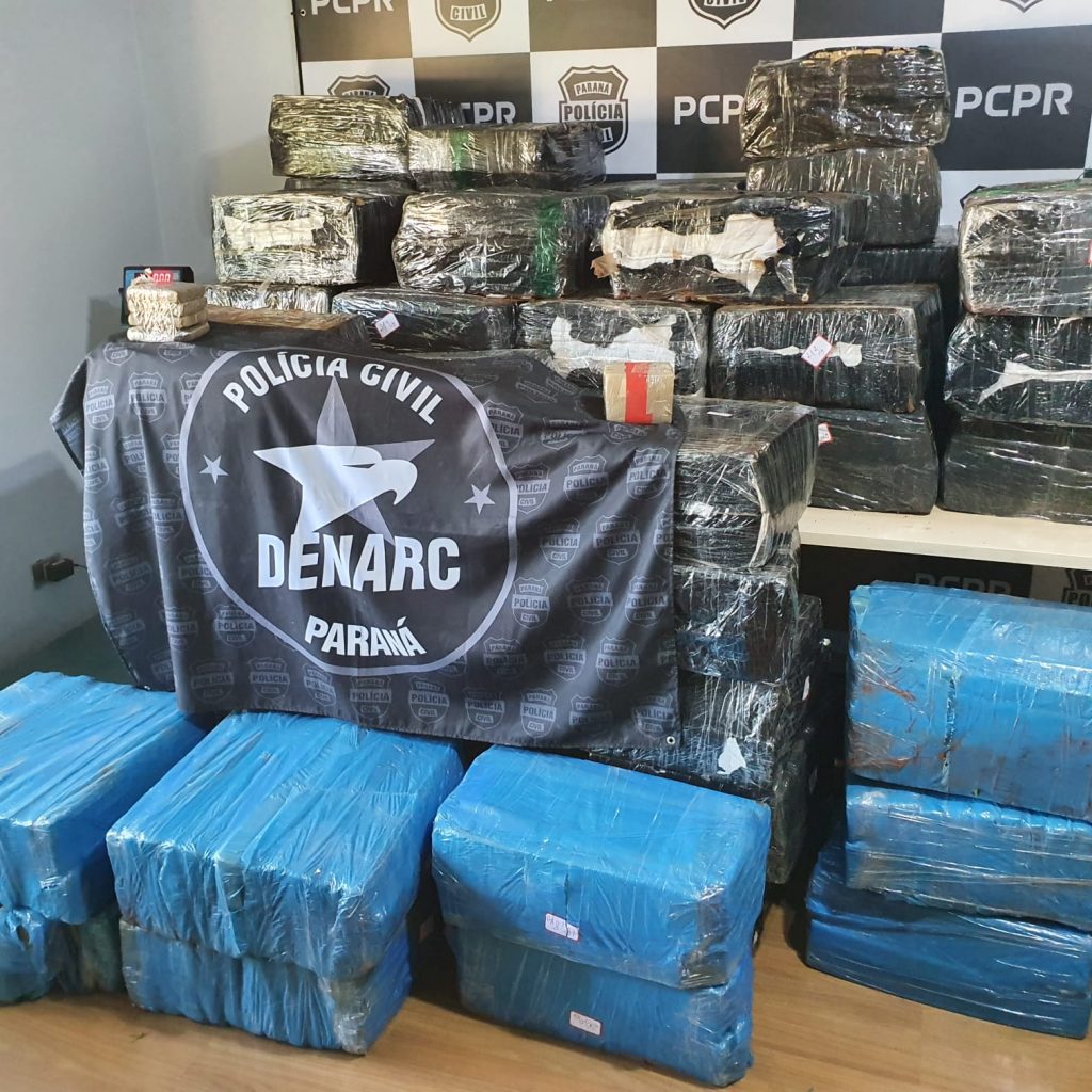Apreensão da Denarc totalizou 1,3 tonelada de maconha; vídeo mostra ação do cão farejador realizando buscas