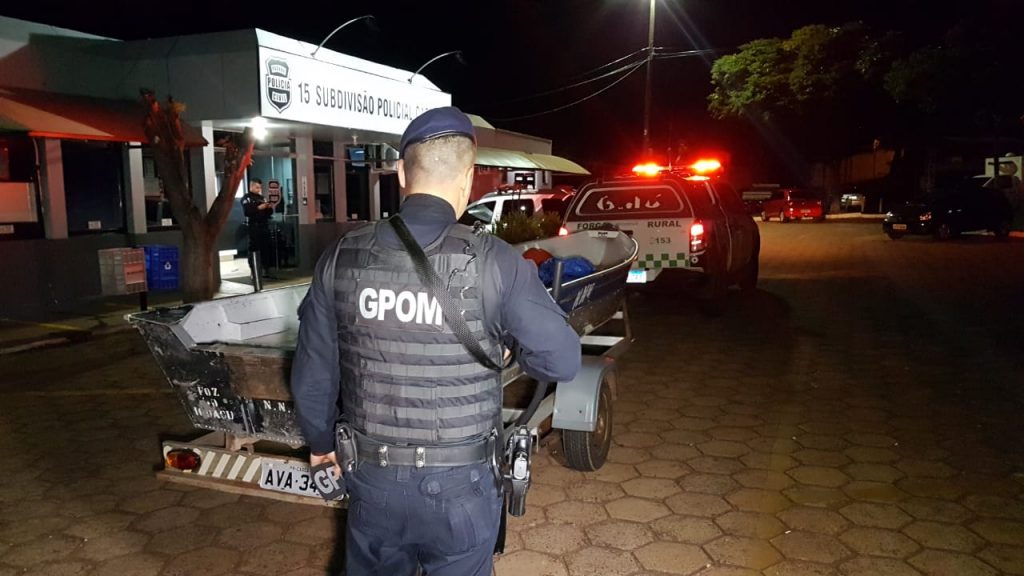 GPOM localiza barco que havia sido furtado no Lago Azul