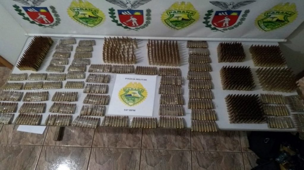 ROTAM apreende mais de 1.400 munições de fuzil em Laranjeiras do Sul
